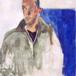 Eva Hradil "Nino" 2000, Pigmente und Arcrlbinder auf Leinwand, 90 x 80 cm