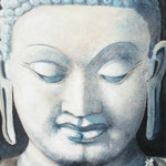 Buddha - Gesicht Bild 3, 60 x 70 cm, Acryl auf Leinwand, 2007