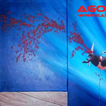 AGONOIZE - Konzertimpression - Acryl auf Leinwand