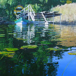 Johannes Schramm "Haus am See" 140x120cm Oil on canvas 2013, privately owned