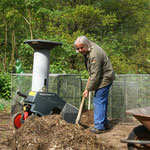 Bei der Mulch- bzw. Kompostproduktion 