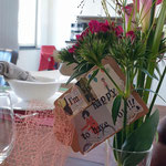 tafeldecoratie voor het etentje met Renee, Frank en Nina 21/9/2019
