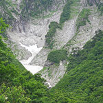 一ノ倉沢雪渓付近