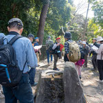 上野毛自然公園で幹事の説明を聞く
