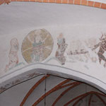 Wandmalerei aus der ersten Hälfte des 14. Jhs., Weltgericht mit Christus