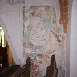 Wandmalerei aus der ersten Hälfte des 14. Jhs., Darstellung des Christophorus