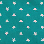 besch. Baumwolle (PVC) - Sterne STRATOS petrol 