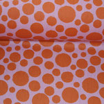 besch. Baumwolle: Poppy Fabrics - Dots rosa / orange RESTmenge