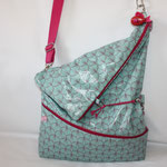 Alli aqua sky / scarlet red .. Beuteltasche 