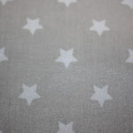 besch. Baumwolle AU Maison: STAR big - Sterne toffee (= beige/grau)  - AUSVERKAUFT 