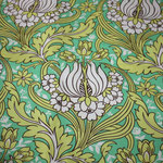 Amy Butler - Soul Blossoms - Temple Tulips - grün / grau / gelb / weiß 