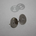 Magnet-Druckknöpfe FLACH !!! 18 mm DM - silberfarben 