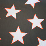 besch. Baumwolle AU Maison: STAR GIANT - Sterne GIANT charcoal (= grauschwarz) / weiß / NEON 