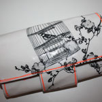 besch. Baumwolle Birdcage white/charcoal/NEON