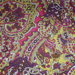 besch. Baumwolle (Acryl) - Barock / Paisley - violett, gelb, pink 