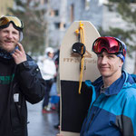 Terje Haakonsen and Jan C. Gyger Pic by Christian Breitschmid at Laax