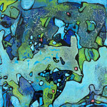 Série aquatique n°4 30x30cm