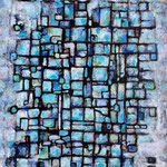Intensité turquoise 2022 46x38cm