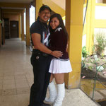 Con mi peque antes del desfile