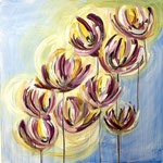 Flowers everywhere 100x100cm "Floral symphony"