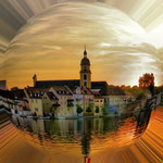 Spielerei mit dem Stadtbild von Kitzingen 