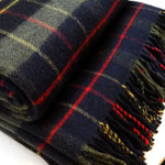 Tartan blanket classic pattern at home