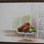 Fruitschaal, 25x30, aquarel