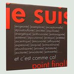 Texte libre au format carré de 50x50cm sur toile