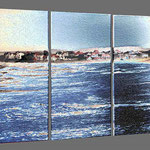 Triptyque composé de 3 toiles de 60x30cm verticales