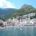 Spiaggia di Cetara vista dal mare