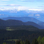 Blick vom Rosengarten auf den Alpenkamm