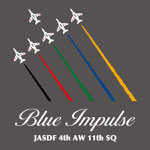 Blue Impulse (Leader's benefit / Color smoke) Long Sleeve T-shirt