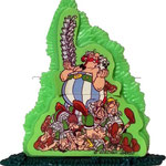 Escena de Obelix con los Romanos para montar en plástico de los Huevos Kinder Sorpresa.