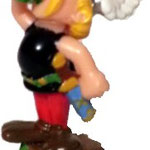 Figura de Asterix en plástico de unos 25mm de los Huevos Kinder Sorpresa.