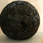 Kugel Holz schwarz