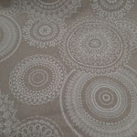 Mandala weiss in Leinenoptik 