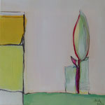 spring! - 1 - Acryl mit Kohle und Graphit - 30 x 30 