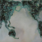 one earth - the big day - Acrylic with patina, on canvas - 47 x 47