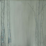 forest I - Acryl mit Collage, Graphit und Kohle auf Malplatte - 40 x 60 