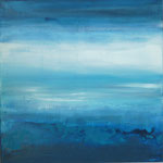 ocean II - Acryl, Sand, Pigmente, Graphit - 80 x 80 