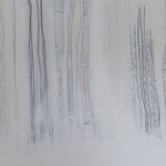 forest III -  Acrylic with collage, graphite and charcoal, on painting board - 20 x 59