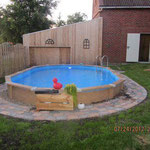 Oval-Pool Wood Style 6,10 m x 3,65 m x 1,32 m in Langen