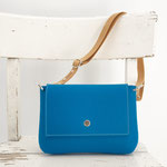 Farbe petrolblau uni: kleine Tasche aus Wollfilz (100 % Merino). Umhängetsche/ Bauchtasche/ Schultertasche/ Handtasche