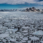 Helikopterflug von Kulusuk nach Tasiilaq Anfang Juni 2014, Eisschollen soweit das Auge reicht...