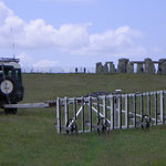 Archäologische Prospektion mit einem 16-Kanal-Magnetometer-System in Stonehenge (England).
