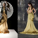 Outfit "Lumina"; Left: Model: Irene A., Photography: Samira Mohamadi, H&M: Olesja Kelberer; Right: Model: Tanja Lee, Photography: Diana Negee, H&M: Olesja Kelberer, Designer: Jennifer Moica 