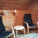 One of the upstairs bedrooms now as TV room