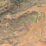 Die Route von Merzzouga nach Foum Zguid (Quelle: Google Earth)