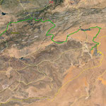 Unsere Route von Marrakesch nach Boudenib ( Quelle: Google Maps )