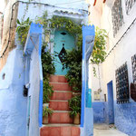 Ein Hauseingang in Chefchaouen